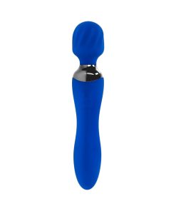 Selopa Blue Belle Rechargeable Dual-Ended Wand Vibrator Silicone Blue