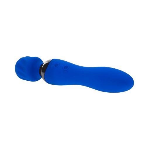 Selopa Blue Belle Rechargeable Dual-Ended Wand Vibrator Silicone Blue - Image 6