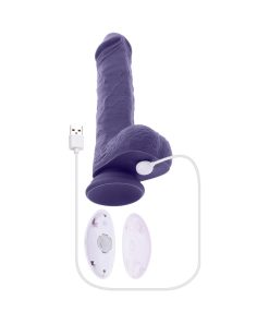 Evolved Pleasure Rider Rechargeable Dildo With Remote Silicone Purple
