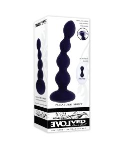 Evolved Pleasure Orbit Rechargeable Vibe With Remote Silicone Purple
