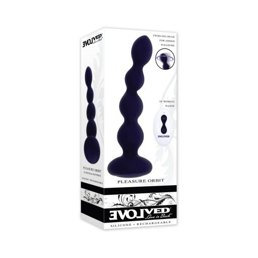 Evolved Pleasure Orbit Rechargeable Vibe With Remote Silicone Purple