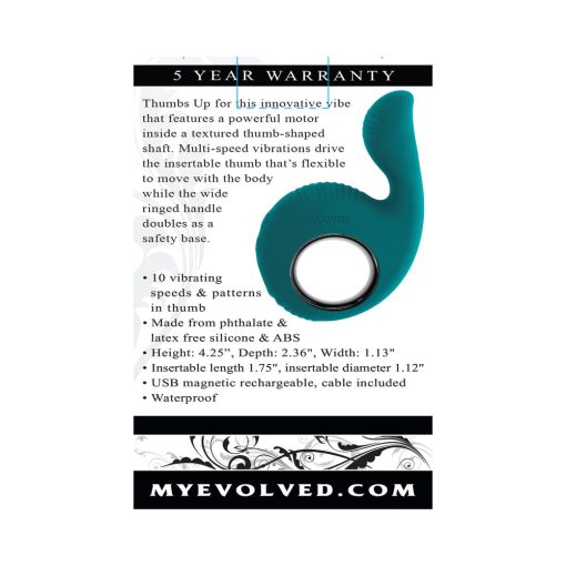 Evolved Thumbs Up Rechargeable Teal - Image 8