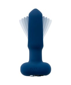 Evolved The Flapper Rechargeable Vibrator With Remote Silicone Blue