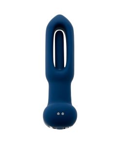 Evolved The Flapper Rechargeable Vibrator With Remote Silicone Blue