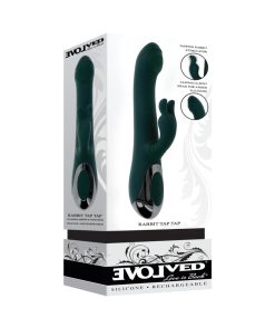 Evolved Rabbit Tap Tap Rechargeable Vibrating Dual Stimulator Silicone Green