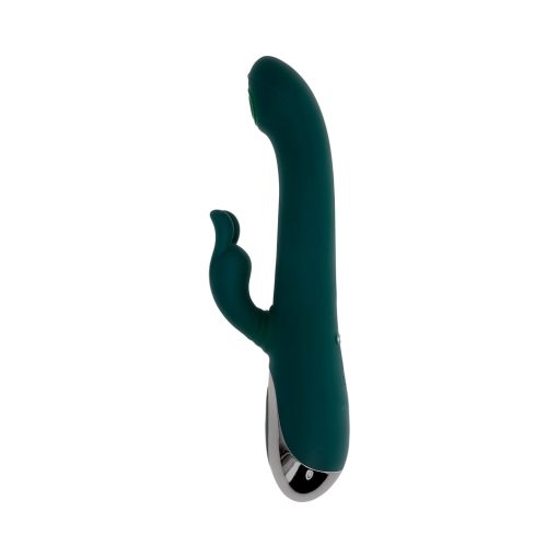 Evolved Rabbit Tap Tap Rechargeable Vibrating Dual Stimulator Silicone Green - Image 3