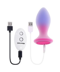 Evolved Paradise Plug Dual Layer Rechargeable Vibrating Anal Plug With Remote Silicone