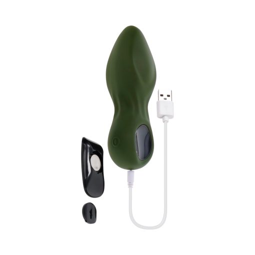 Gender X My Secret Garden Rechargeable Vibrating Anal Plug With Remote Silicone Green - Image 9