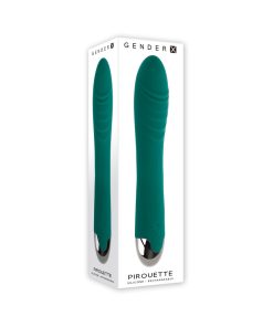 Gender X Pirouette Rechargeable Vibrator Silicone Teal