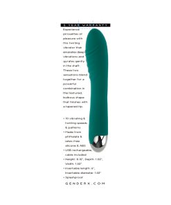 Gender X Pirouette Rechargeable Vibrator Silicone Teal