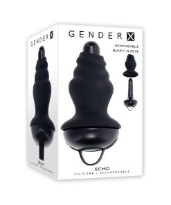 Gender X Echo Rechargeable Vibrating Sheathed Silicone Black