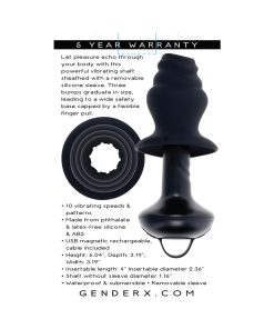 Gender X Echo Rechargeable Vibrating Sheathed Silicone Black