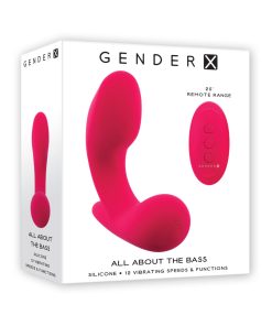Gender X All About The Bass Rechargeable Vibrator With Remote Silicone Red