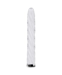 Playboy In A Twist Rechargeable Glass Vibrator White