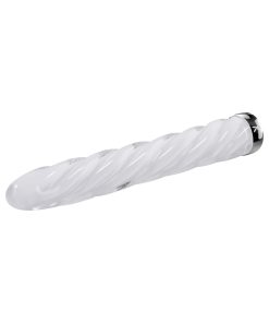 Playboy In A Twist Rechargeable Glass Vibrator White