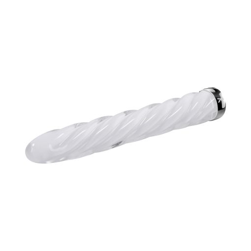 Playboy In A Twist Rechargeable Glass Vibrator White - Image 6