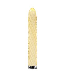 Playboy Twist Of Fate Rechargeable Glass Vibrator Yellow