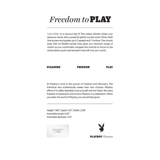 Playboy Nice To Meet You – Come-Hither G-Spot Vibrator (Rechargeable) - Image 9