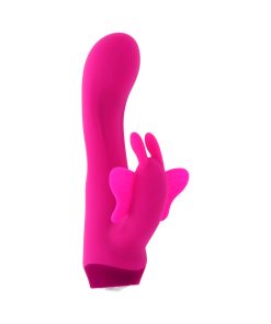 Selopa Butterfly Love Rechargeable Vibrating Dual Stimulator Silicone Pink