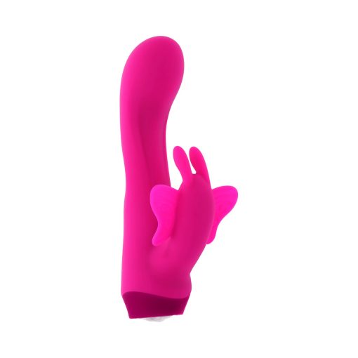 Selopa Butterfly Love Rechargeable Vibrating Dual Stimulator Silicone Pink - Image 2