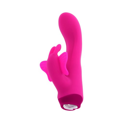 Selopa Butterfly Love Rechargeable Vibrating Dual Stimulator Silicone Pink - Image 3