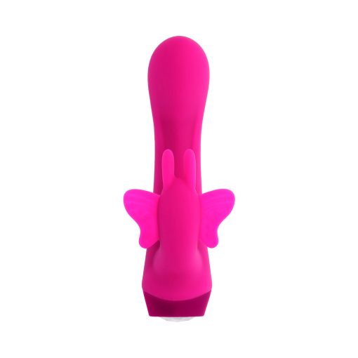 Selopa Butterfly Love Rechargeable Vibrating Dual Stimulator Silicone Pink - Image 5