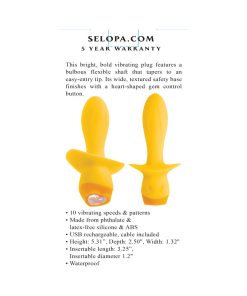 Selopa Mellow Yellow Rechargeable Vibrating Plug Silicone Yellow