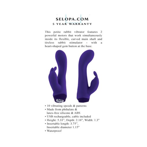 Selopa Plum Job Rechargeable Vibrating Dual Stimulator Silicone Purple - Image 2