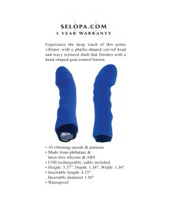 Selopa Blue Banger Rechargeable Vibrator Silicone Blue