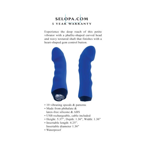 Selopa Blue Banger Rechargeable Vibrator Silicone Blue - Image 8