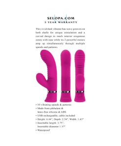 Selopa Next Wave Rechargeable Vibrating Dual Stimulator Silicone Pink