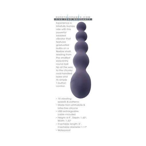 Zero Tolerance Rumpy Bumpy Rechargeable Anal Vibrator Silicone Purple - Image 8