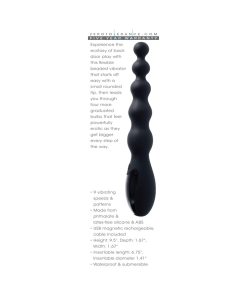 Zero Tolerance Backdoor Baton Rechargeable Anal Vibrator Silicone Black