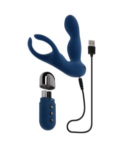 Zero Tolerance By All Means Rechargeable Prostate Vibrator With Remote Silicone Blue