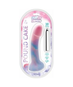 Cotton Candy Pound Cake Silicone Dildo 10 Frequencies 7.5 In.