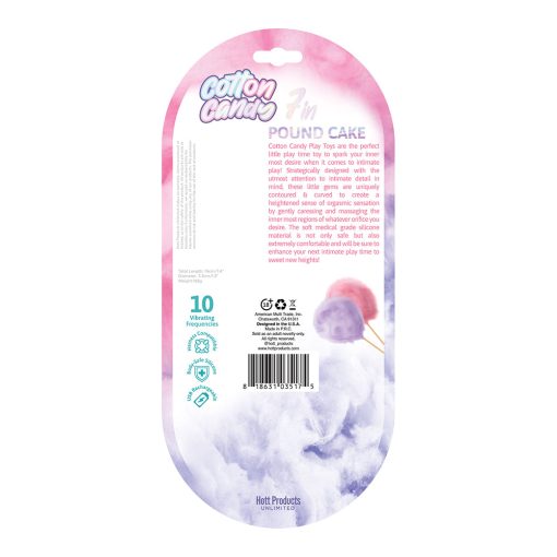 Cotton Candy Pound Cake Silicone Dildo 10 Frequencies 7.5 In. - Image 3
