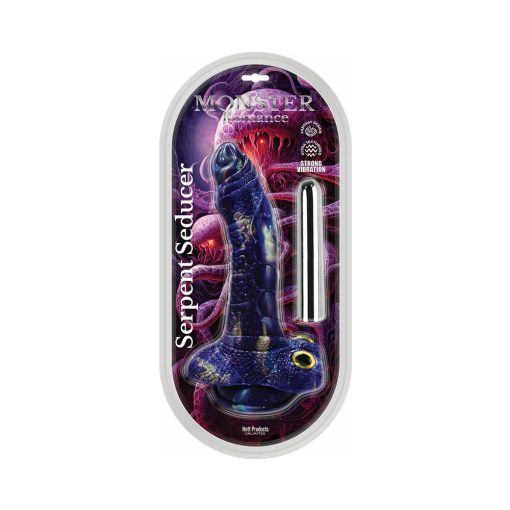 Monster Romance Serpent Seducer With Vibrating Bullet Silicone Dildo 7.5 In.