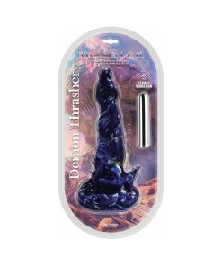 Monster Romance Demon Thrasher With Vibrating Bullet Silicone Dildo 6.5 In.