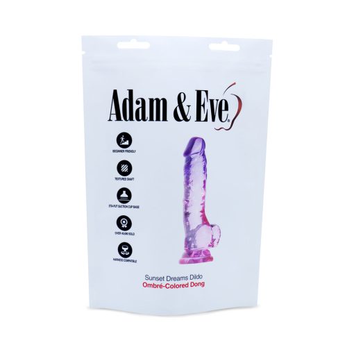 Adam & Eve Sunset Dreams Dildo – Colorful Lifelike Suction Cup Dildo - Image 3