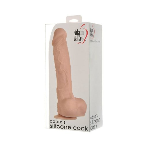 Adam’s Silicone Cock – 10 In. Realistic Dildo with Suction Cup & Strap-On Ready