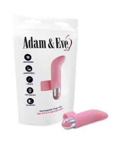 Adam & Eve Silicone Rechargeable Finger Vibe – 10-Mode Waterproof Bullet