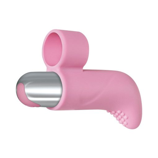 Adam & Eve Silicone Rechargeable Finger Vibe – 10-Mode Waterproof Bullet - Image 4