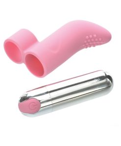Adam & Eve Silicone Rechargeable Finger Vibe – 10-Mode Waterproof Bullet