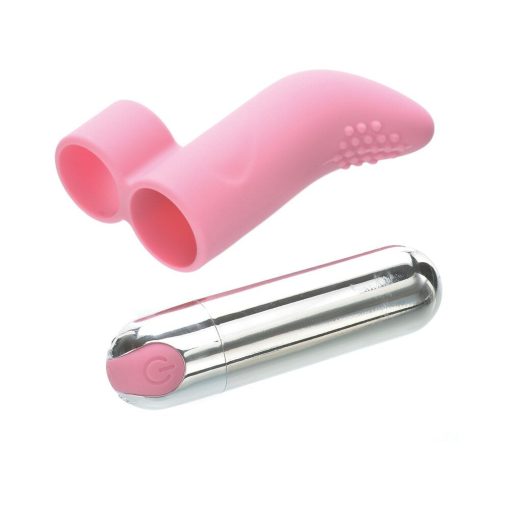 Adam & Eve Silicone Rechargeable Finger Vibe – 10-Mode Waterproof Bullet - Image 5