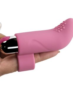 Adam & Eve Silicone Rechargeable Finger Vibe – 10-Mode Waterproof Bullet