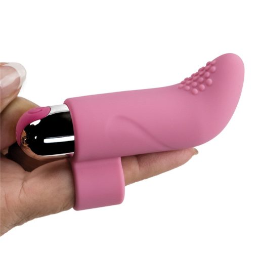 Adam & Eve Silicone Rechargeable Finger Vibe – 10-Mode Waterproof Bullet - Image 7