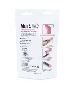 Adam & Eve Silicone Rechargeable Finger Vibe – 10-Mode Waterproof Bullet