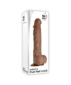 Adam & Eve True Feel Cock – Brown Realistic Dual-Density Suction Dildo