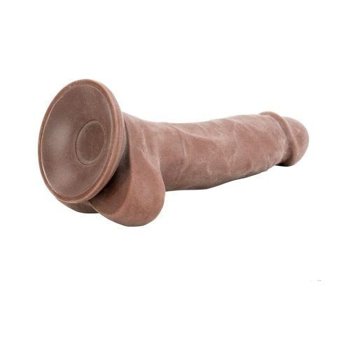 Adam & Eve True Feel Cock – Brown Realistic Dual-Density Suction Dildo - Image 4