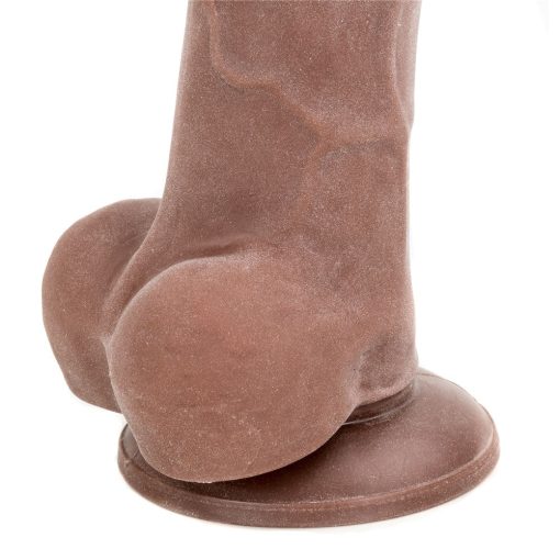 Adam & Eve True Feel Cock – Brown Realistic Dual-Density Suction Dildo - Image 5